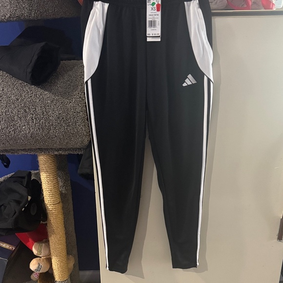 Adidas Kids Black and White Joggers - Picture 2 of 4